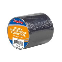 SupaDec Black Waterproof Cloth Tape 48mm x 4.5m