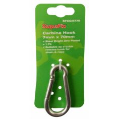 SupaFix Zinc Plated Carbine Hook - 7 x 70mm