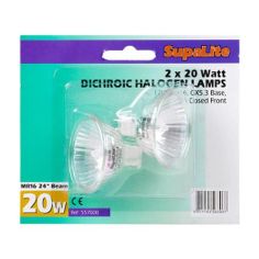 SupaLite 20W Halogen Reflector Lightbulbs - Pack Of 2
