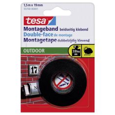 Tesa Outdoor Exterior Tape Black - 1.5 m x 19 mm 