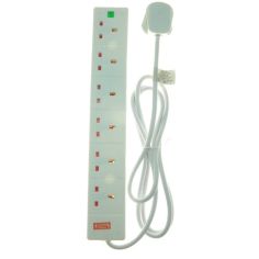 Powermaster Surge Protection Extension Lead 6 Gang - 2m 