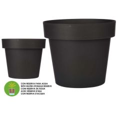 Anthracite Pot with Saucer - 40cm