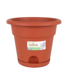 Greentime Flowerpot with plate 22cm