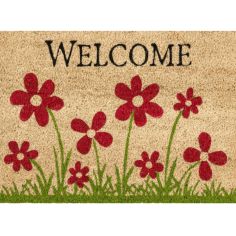Coco Style Flowery Welcome Doormat  - 40 x 60cm