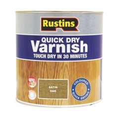 Rustins Quick Dry Satin Varnish Oak 500 ml