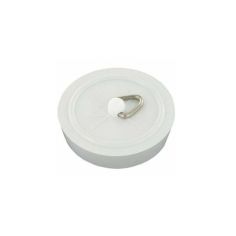  White PVC Bath Plug 1.3/4" - Pack of 2