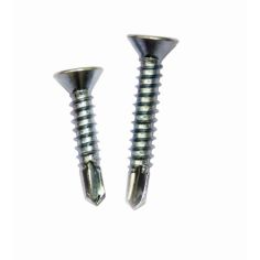 Zinc Plated Phillips Flat Head Self Drilling Screws  - M5.5 x 32mm 