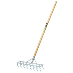 Long Handled Steel Harrow Rake and Scarifier