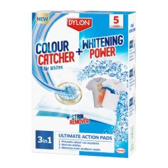 Dylon Colour Catcher for Whites 3in1 Whitener & Stain Remover - 5 Pads