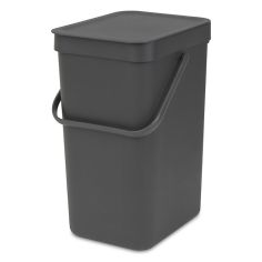 Grey Sort & Go Waste Bin - 12L