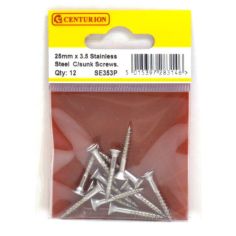 General Purpose Stainless Steel Pozi Twin Thread Countersunk Screws 3.5 x 25mm 