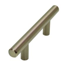 Plain Brushed Nickel 'T' Bar Handle 64mm