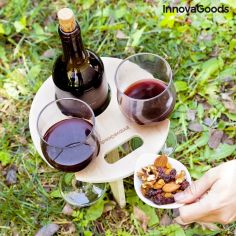InnovaGoods Folding and Portable Wine Table for Outdoors 