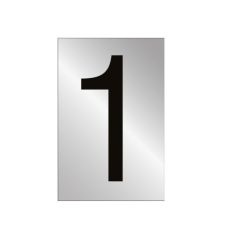 Polished Chrome Effect Number 75mm - Number '1' 