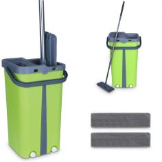 Cenocco Flat Mop With Green Bucket