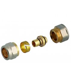 Nickel-Plated Female Straight Fitting - 1/2"x16