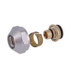 Nickel-Plated Nut, Olive And Insert - 3/4" x 16