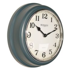 Dunlevy Blue Deep Wall Clock 10" 