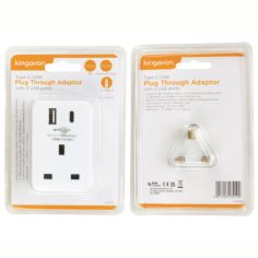 Type C/Usb Plug Through Adaptor With 2 Usb Ports