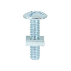 Roofing Bolts with Square Nuts Zinc M6 x 25 - Box of 100