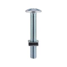 Roofing Bolts with Square Nuts Zinc M6 x 50 - Box of 100