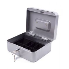 Metal Cash Box - Silver 