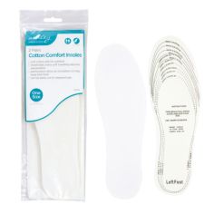 Ashley Cotton Comfort Insoles - 2 Pairs