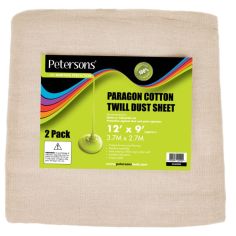 Petersons Paragon Cotton Twill Dust Sheet 12ft x 9ft - 2 pack