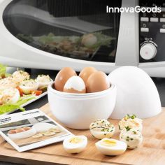InnovaGoods  Egg Cooker for Microwaves with Boilegg Recipe Book