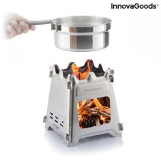 InnovaGoods Detachable Steel Camping Stove 