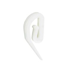 Securit Plastic Curtain Hooks White - Pack of 25