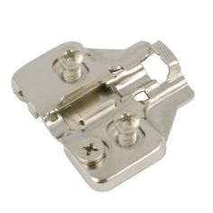 Soft close clip on plate with height adjustment