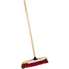 Stiff PVC Outdoor Brush with Scraper 16" 