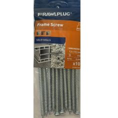 Rawlplug Solid Walls Frame Screw - 7.5 X 152mm - Pack Of 10