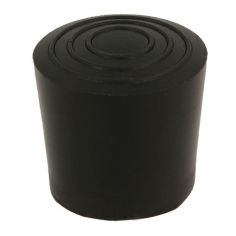 Black Rubber Round Leg Tips / Ferrules - 30mm 