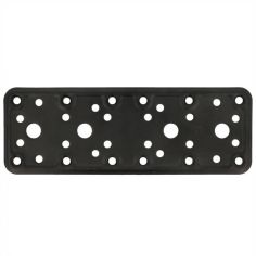 Black Flat Steel Plate 185 x 65mm