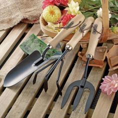 Draper 3pc Gardening Tool Hardwood Handle Set