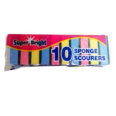 SuperBright Sponge Scourers  - Pack of 10