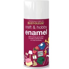 Rust-Oleum Craft and Hobby Enamel Brush Paint White Gloss 150ml