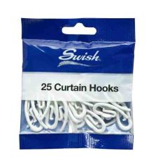 Swish Curtain Hooks White - Pack of 25