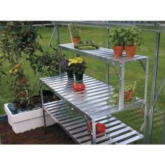 Vitavia  Aluminium Top Tier Staging - Silver 121cm x 28cm x 39cm