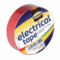 ProSolve Red Insulating Electrical Tape - 19mm x 20m