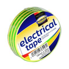 ProSolve Yellow & Green Insulating Electrical Tape - 19mm X 20m