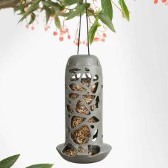 Singing Friend Tara Bird Feeder With Bottle Recycled Grey