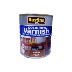 Rustins Coloured Varnish - Satin Teak 500ml
