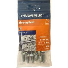 Rawlplug Throughbolt - M6 x 85mm (Pack of 6)