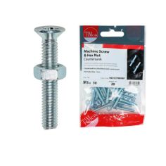 Timco M5 X 30 CZK PZ Machine Screws & Nuts - Pack Of 20