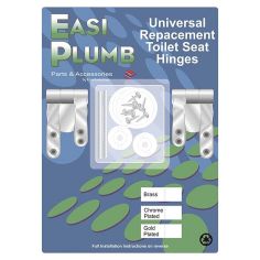  Universal Toilet Seat Hinges Kit - Chrome plated 