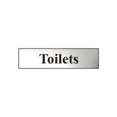 Toilets Sign Silver