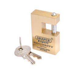 H/sec Rect Brass Padlock 56mm